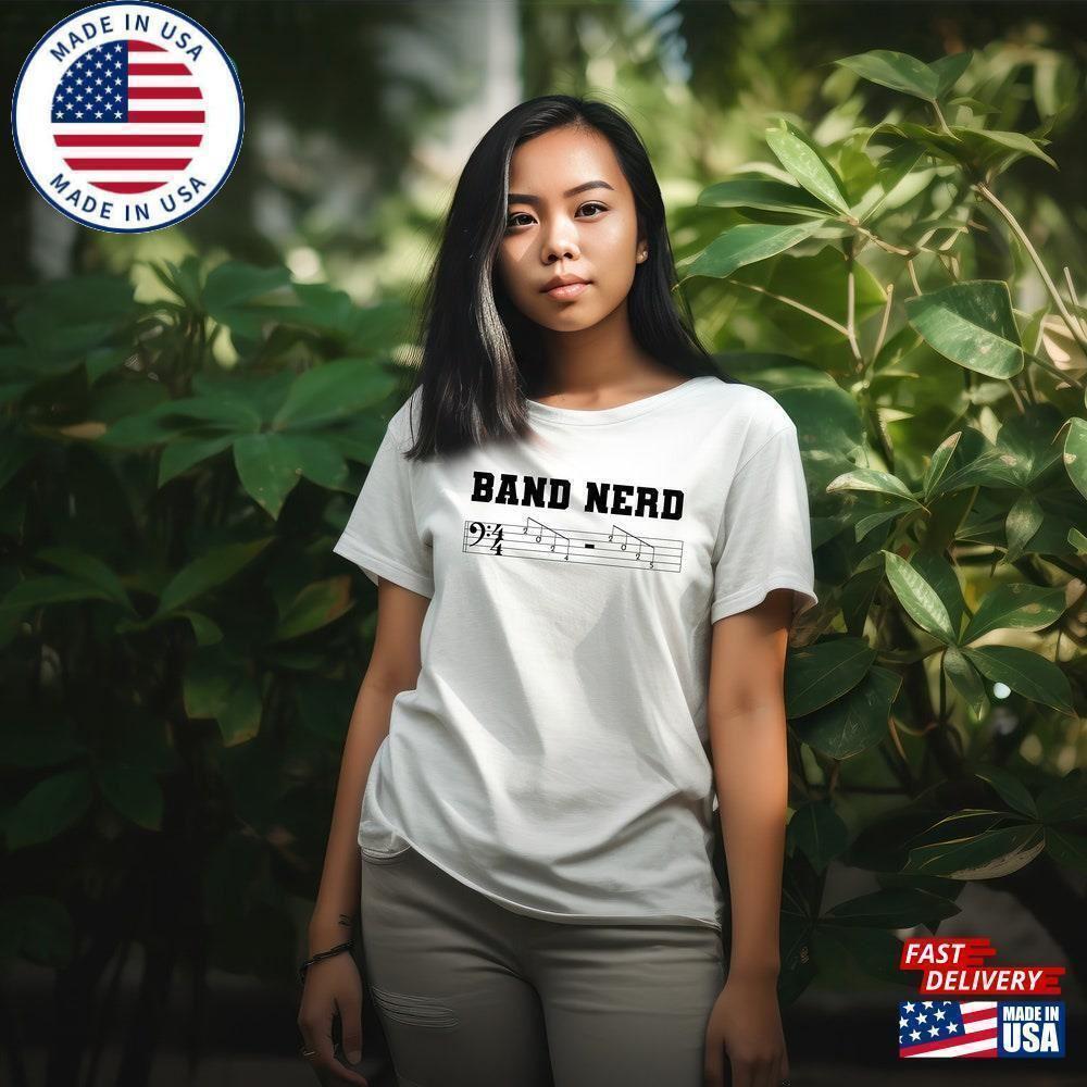Band Nerd Bass Clef Musician Humor Marching Band T-Shirt